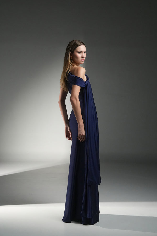 NAVY DEI LONG DRESS