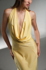 YELLOW VICTORIA LONG DRESS