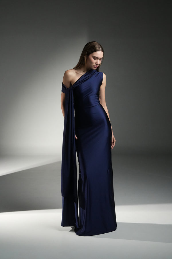 NAVY DEI LONG DRESS