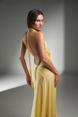 YELLOW VICTORIA LONG DRESS