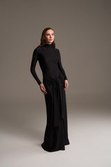 BLACK RIDA LONG DRESS