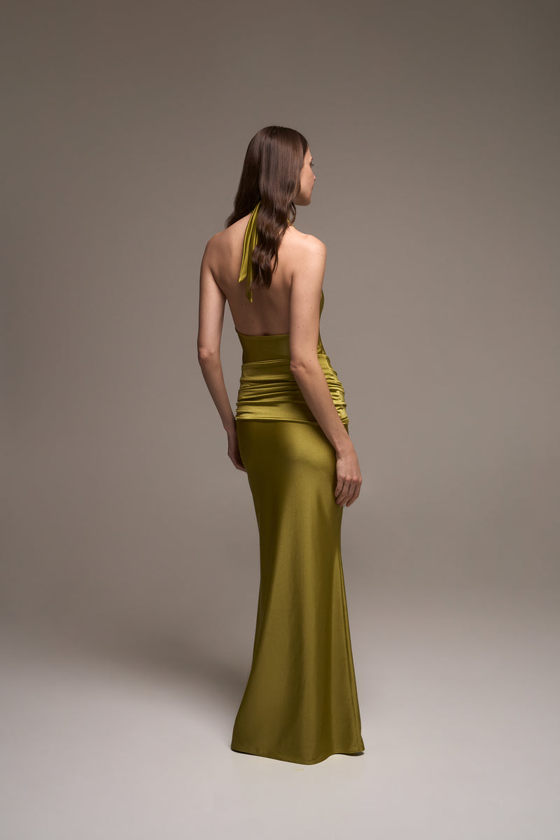 PISTACCHIO IMAN LONG DRESS