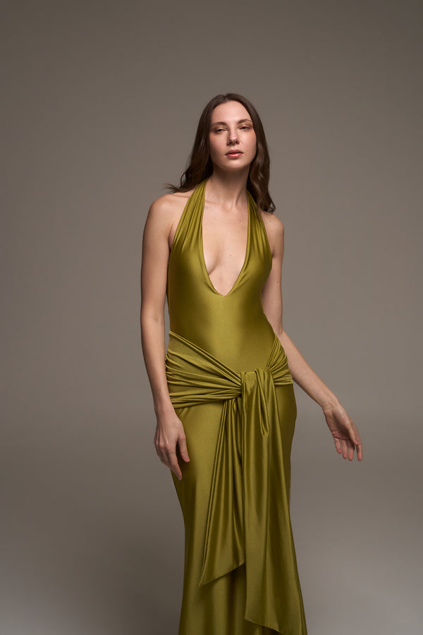 PISTACCHIO IMAN LONG DRESS