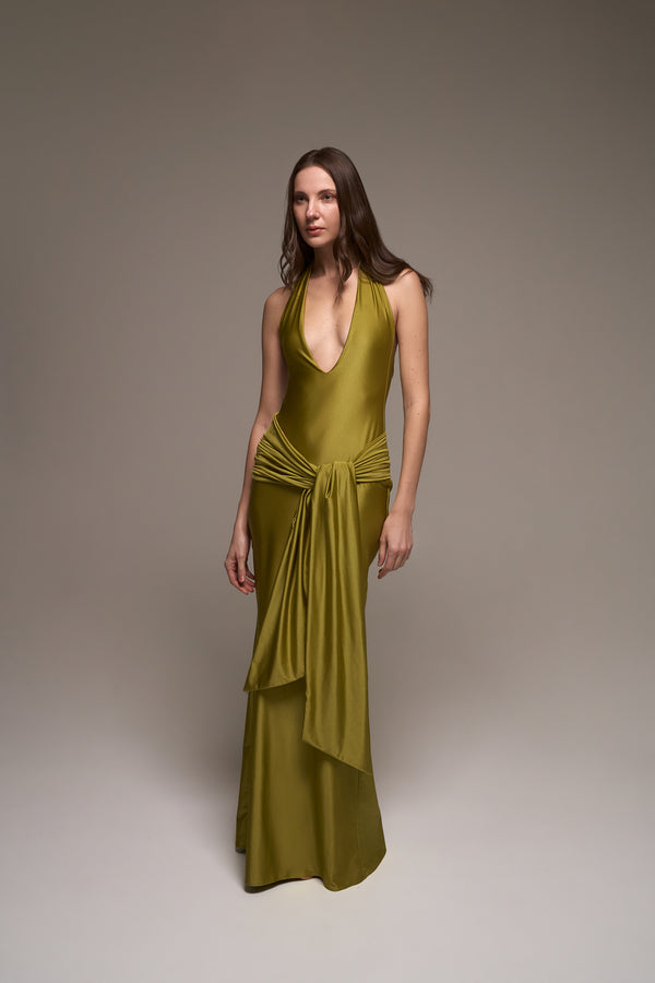 PISTACCHIO IMAN LONG DRESS