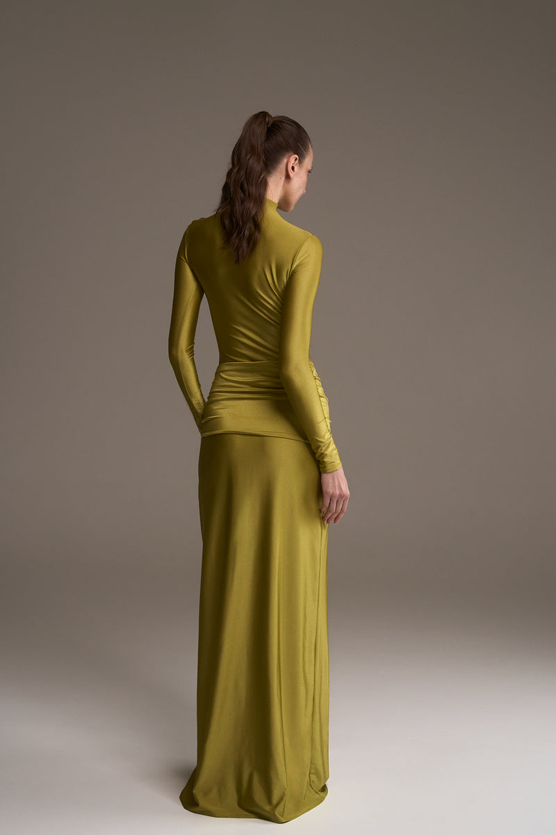 PISTACCHIO RIDA LONG DRESS