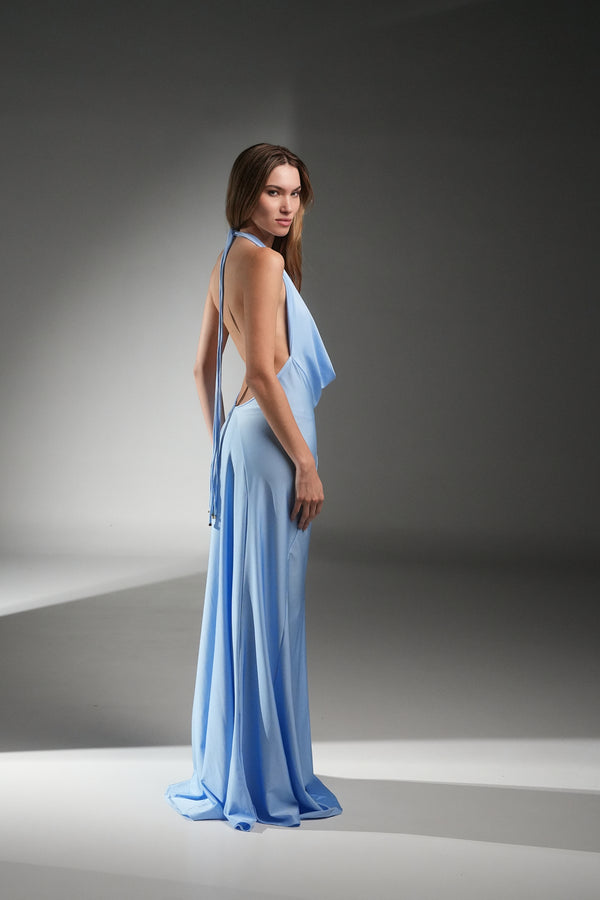 BABY BLUE VICTORIA LONG DRESS